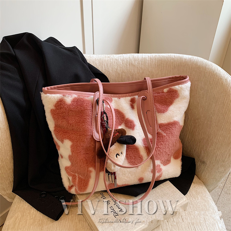 トートバッグ レディース 大きめ a4 肩掛け レオパード うし柄