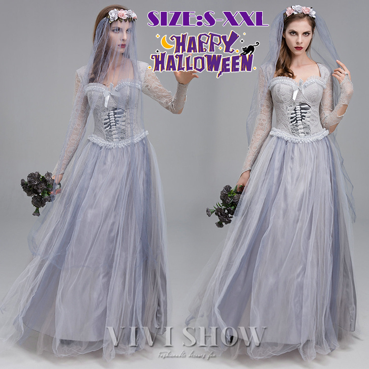 ハロウィン レディース コスチューム 鬼花嫁 コスプレ 幽霊 鬼 花嫁