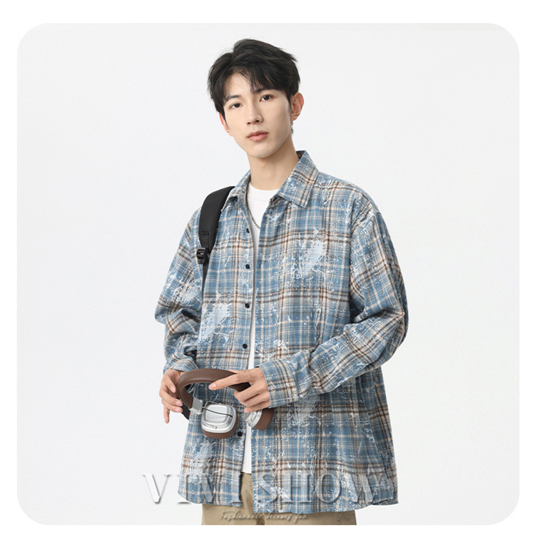 シャツ メンズ メンズシャツ 長袖シャツ カジュアルシャツ 柄シャツ