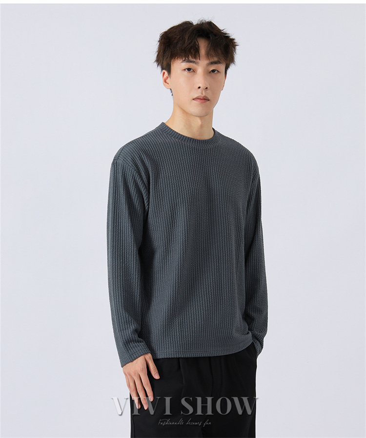 メンズ Tシャツ 長袖 ラウンドネック カットソー トップス 定番