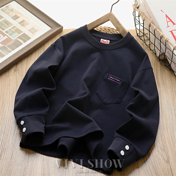 子供服 男の子 ロングTシャツ ポケット長袖Tシャツ ロンT トップス