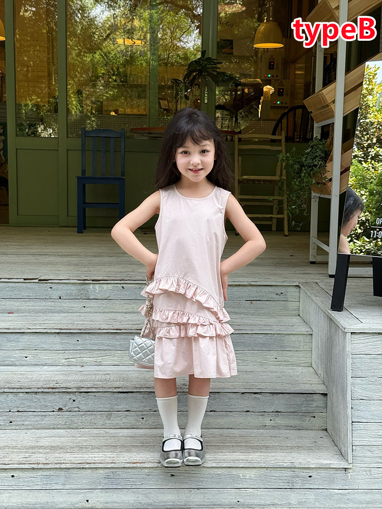 ワンピース 子供服 キッズ ジュニア 女の子 ドレス ノースリーブ 