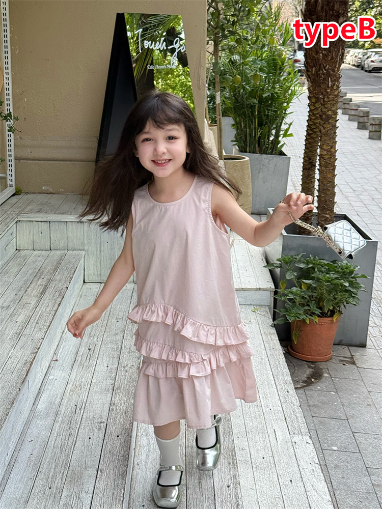 ワンピース 子供服 キッズ ジュニア 女の子 ドレス ノースリーブ