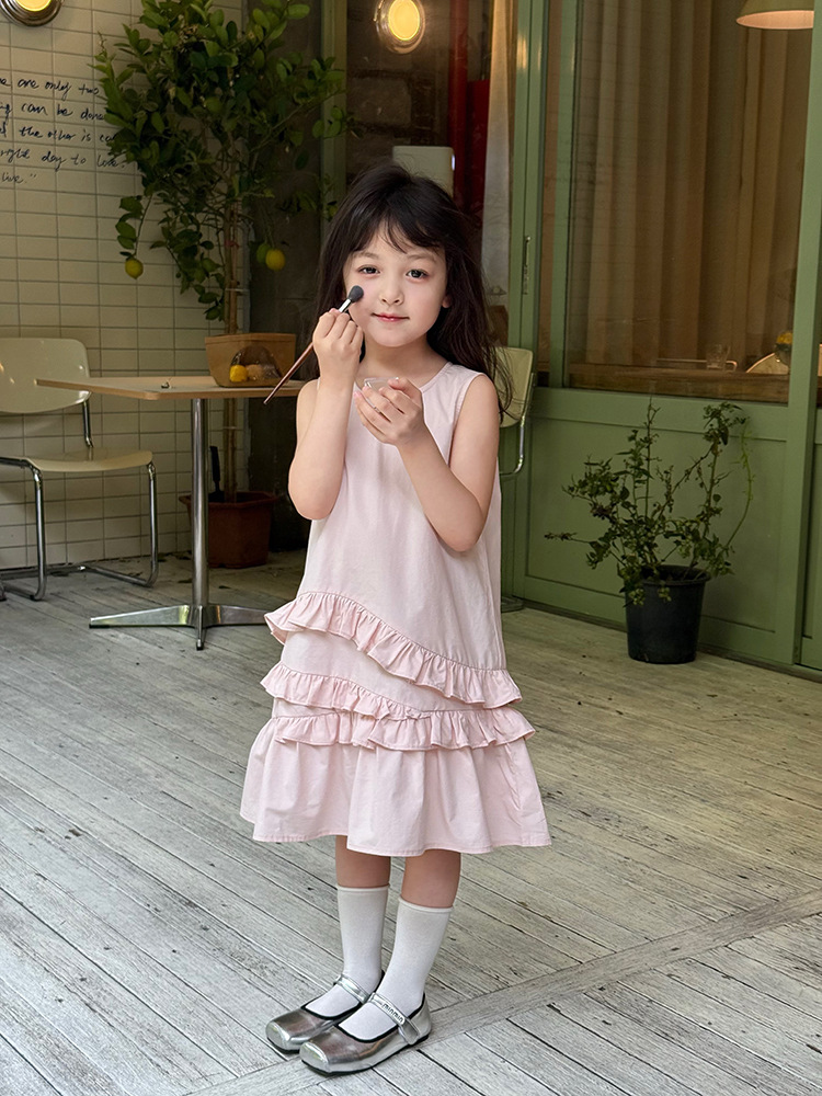 ワンピース 子供服 キッズ ジュニア 女の子 ドレス ノースリーブ
