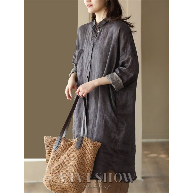 ロングシャツ ブラウス シャツ トップス シャツブラウス レディース