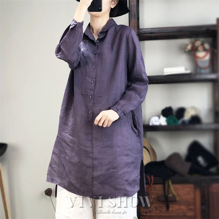 ロングシャツ ブラウス シャツ トップス シャツブラウス レディース