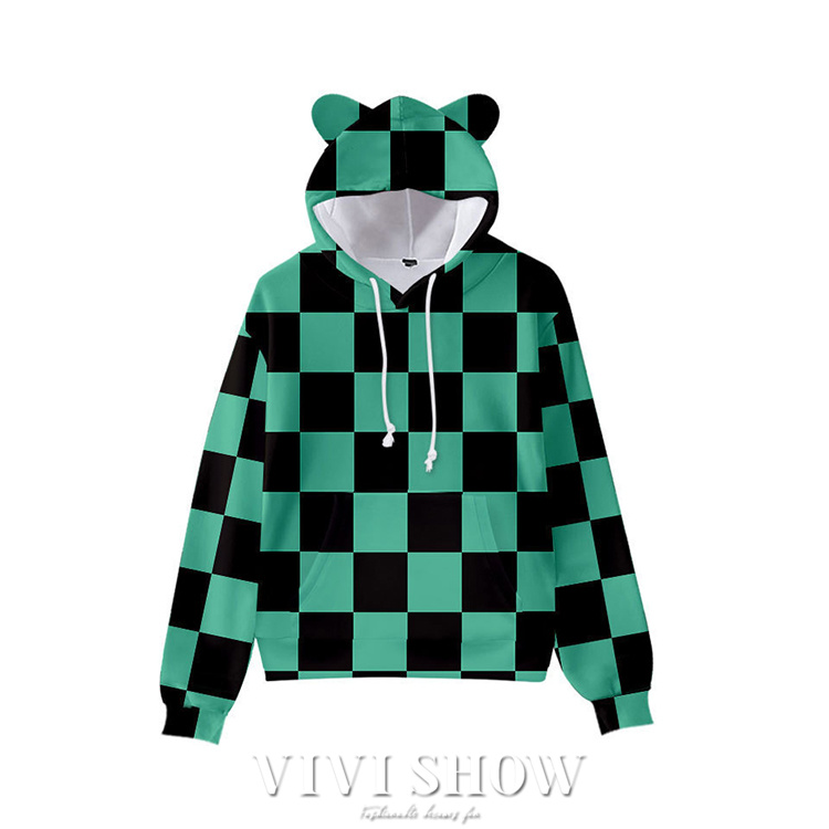 鬼滅の刃 パーカー 子供 大人長袖 アニメ 服 かわいい フード付き