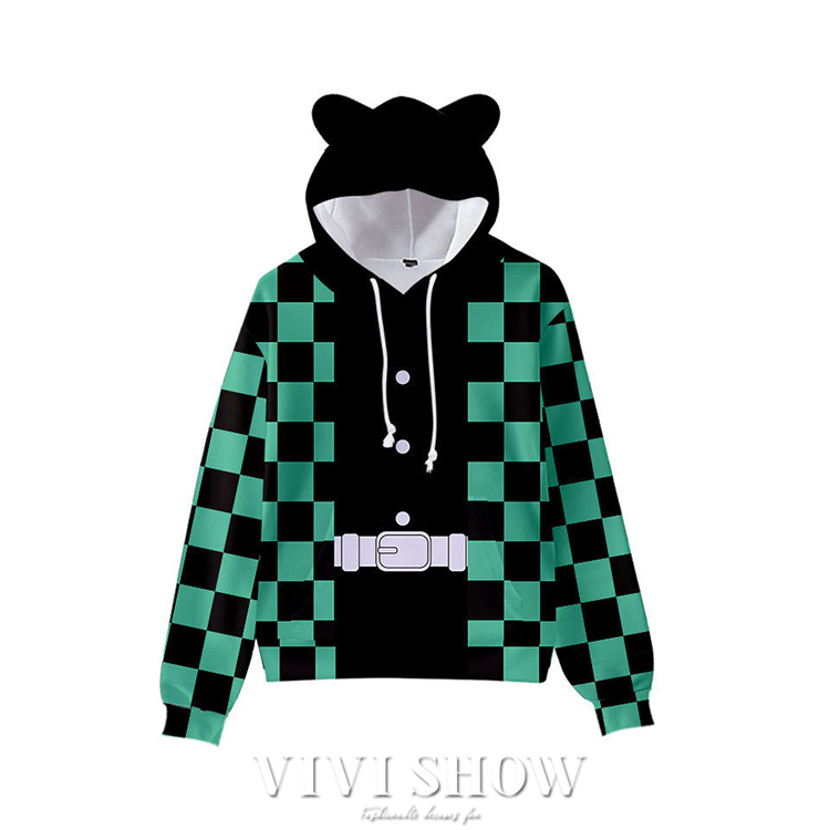 鬼滅の刃 パーカー 子供 大人長袖 アニメ 服 かわいい フード付き