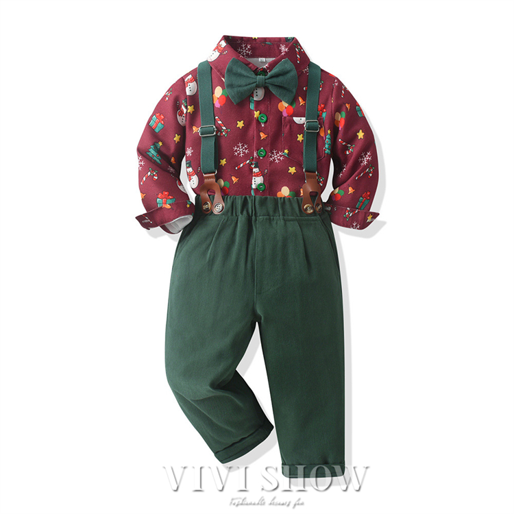 キッズ スーツ クリスマス フォーマルスーツ サンタ服 子供服 長袖 