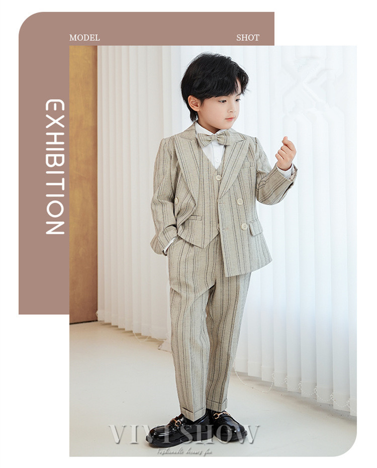 卒業式 男の子スーツ 子供スーツ フォーマルスーツ ストライプ