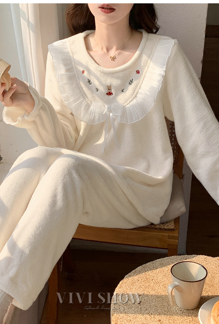 パジャマ レース可愛い セットアップ 人気 ガーデンラビット ウサギ柄