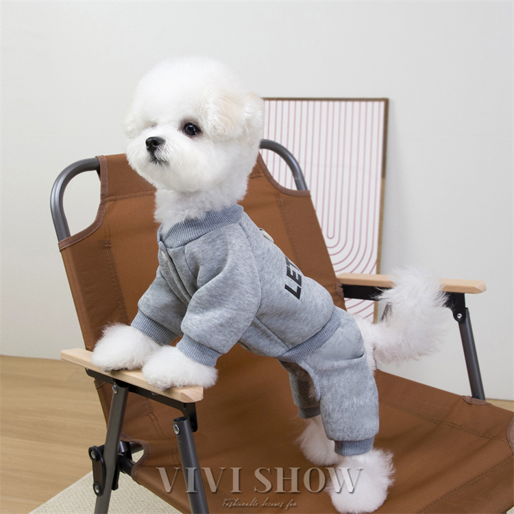 犬 服 ドッグウェア スウェット つなぎ ロンパース 冬 防寒 寒さ対策