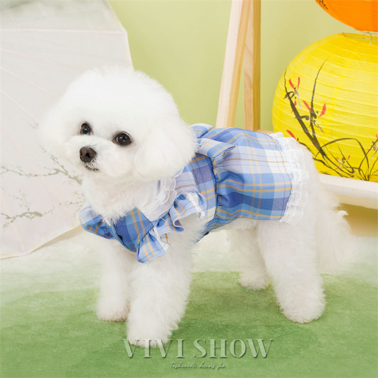 犬服 ワンピース フリフリ ドッグウェア 秋 服 チェック レース 可愛い 犬服 ワンピース フリフリ ドッグウェア 秋 服 チェック レース 可愛い