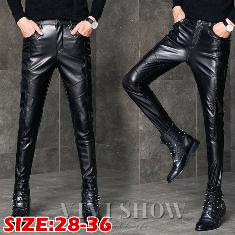 レザーパンツ 春秋 ボトムス メンズボトム レザパン バイカーパンツ