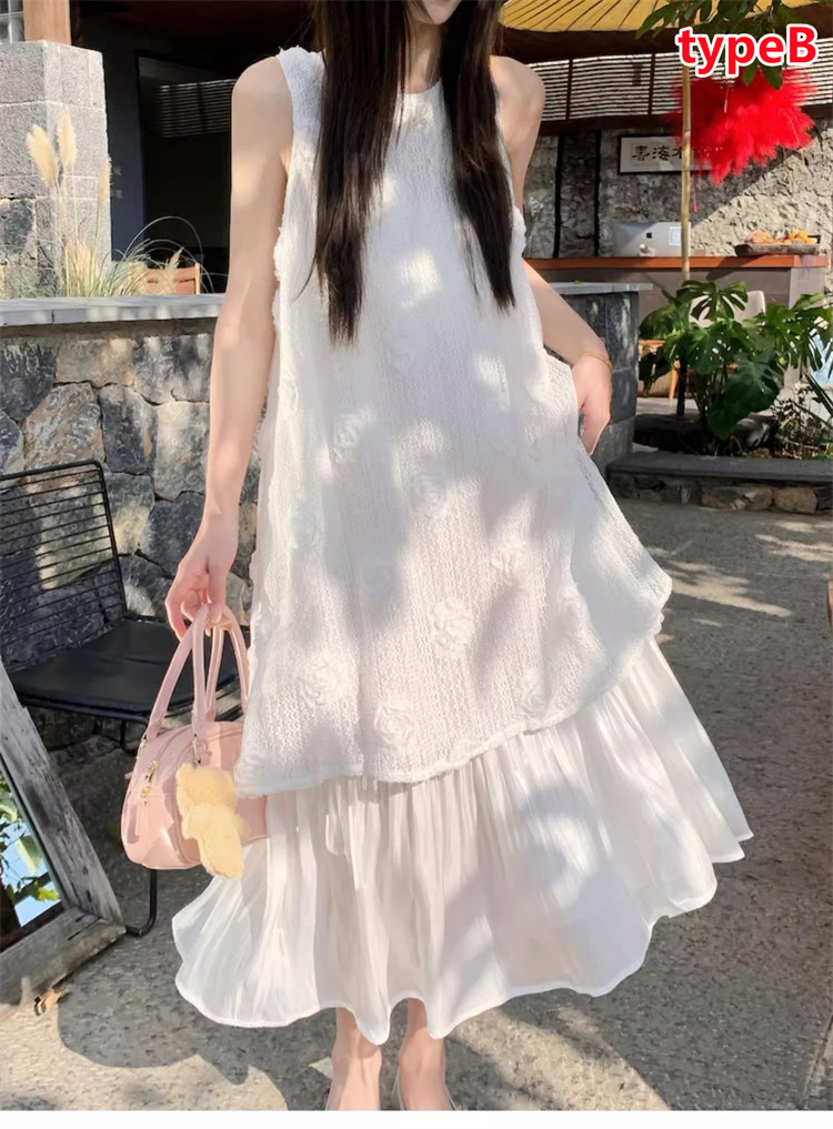 レディース ロングワンピース 立体フラワー シアーワンピース 華やか