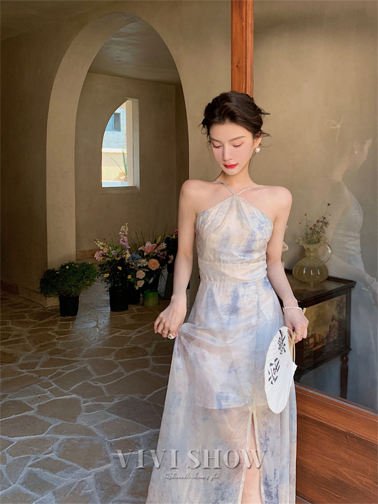 ワンピース レディース ロングワンピース マキシワンピース シフォン