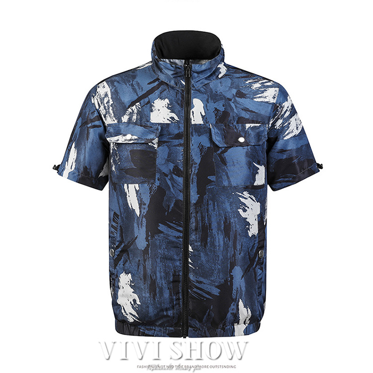 メンズ 空調作業服 長袖 空調ウェア ファン付きウェア 強風送風 UV