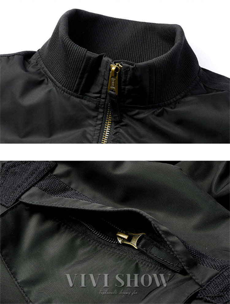 USフラッグ付き メンズ ミリタリースタイル MA-1 フライトジャケット