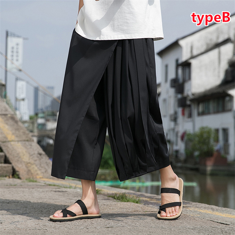 モード系 アシンメトリーワイドパンツ メンズ 個性的デザイン