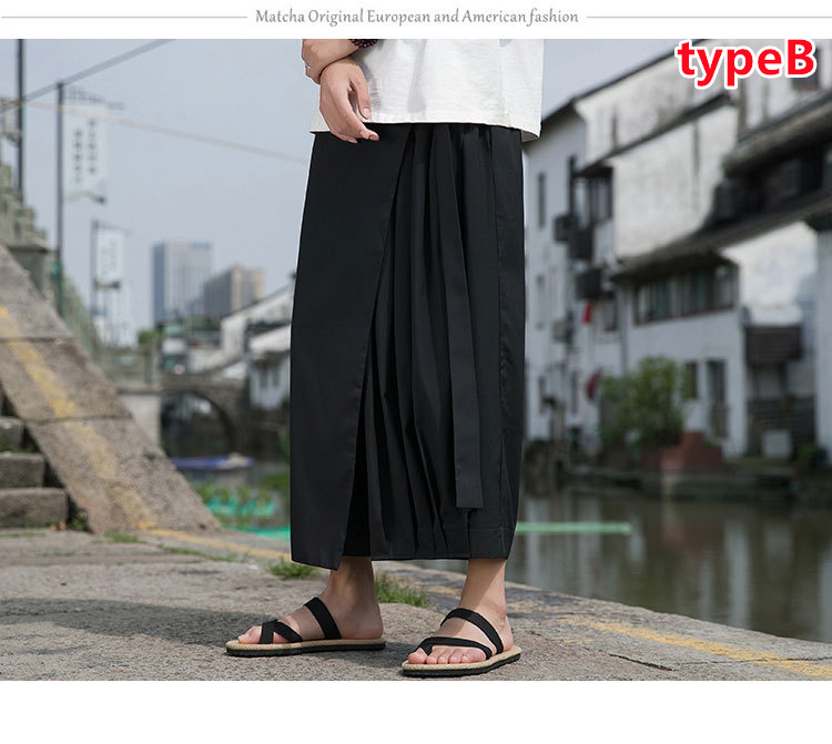 モード系 アシンメトリーワイドパンツ メンズ 個性的デザイン