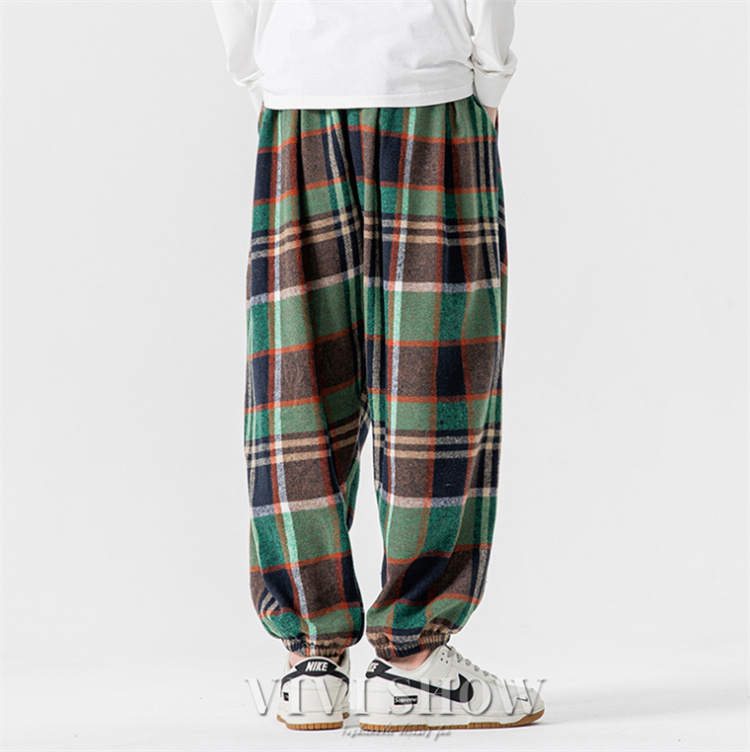 最大15%OFFクーポン メンズ カジュアルパンツ チェック柄 春 ゆったり 長ズボン Clothing