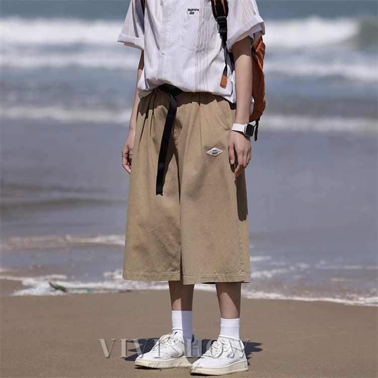 ハーフパンツ メンズ 膝丈 カーゴパンツ 夏用 大きめ ゆったり 大きい