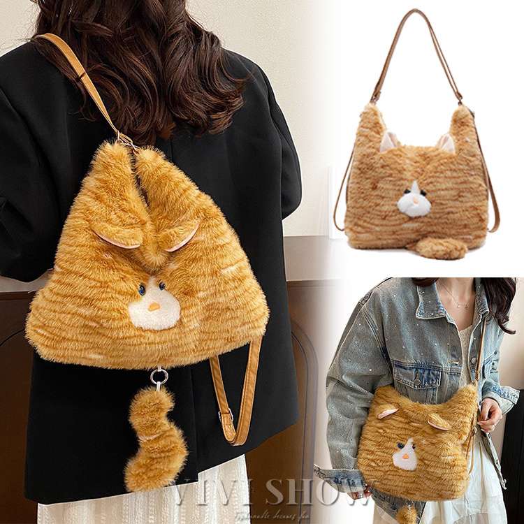 ファーバッグ トートバッグ レディース 猫 モコモコバッグ ネコ