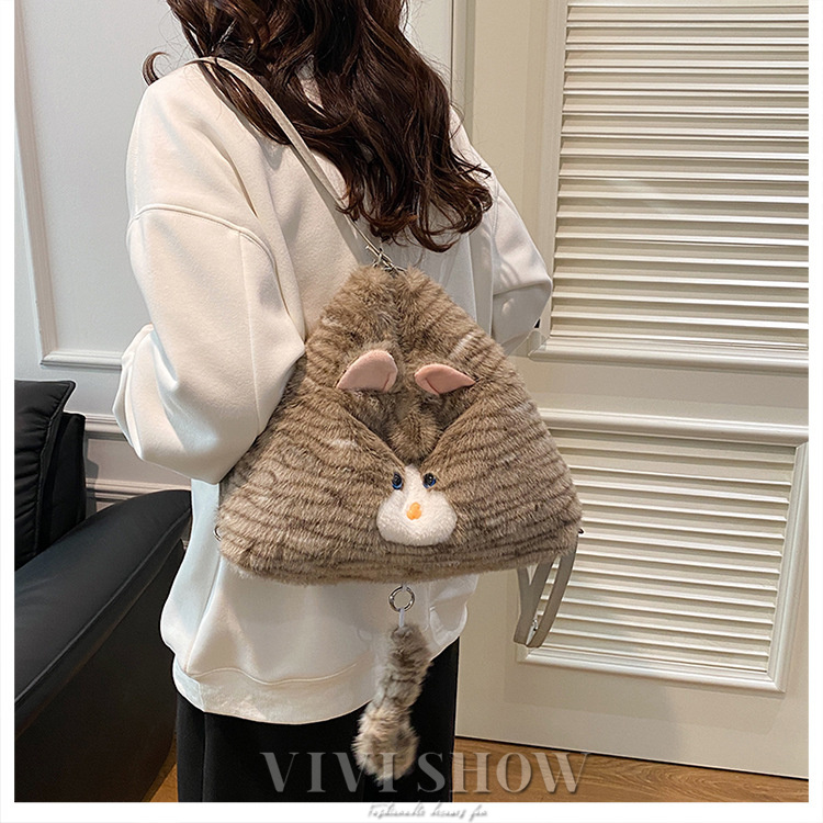 ファーバッグ トートバッグ レディース 猫 モコモコバッグ ネコ