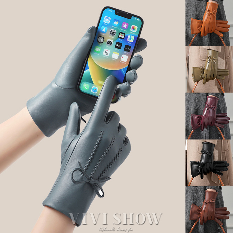 レディース 革手袋 レザーグローブ 本革 ラムレザー 革 スマホ対応