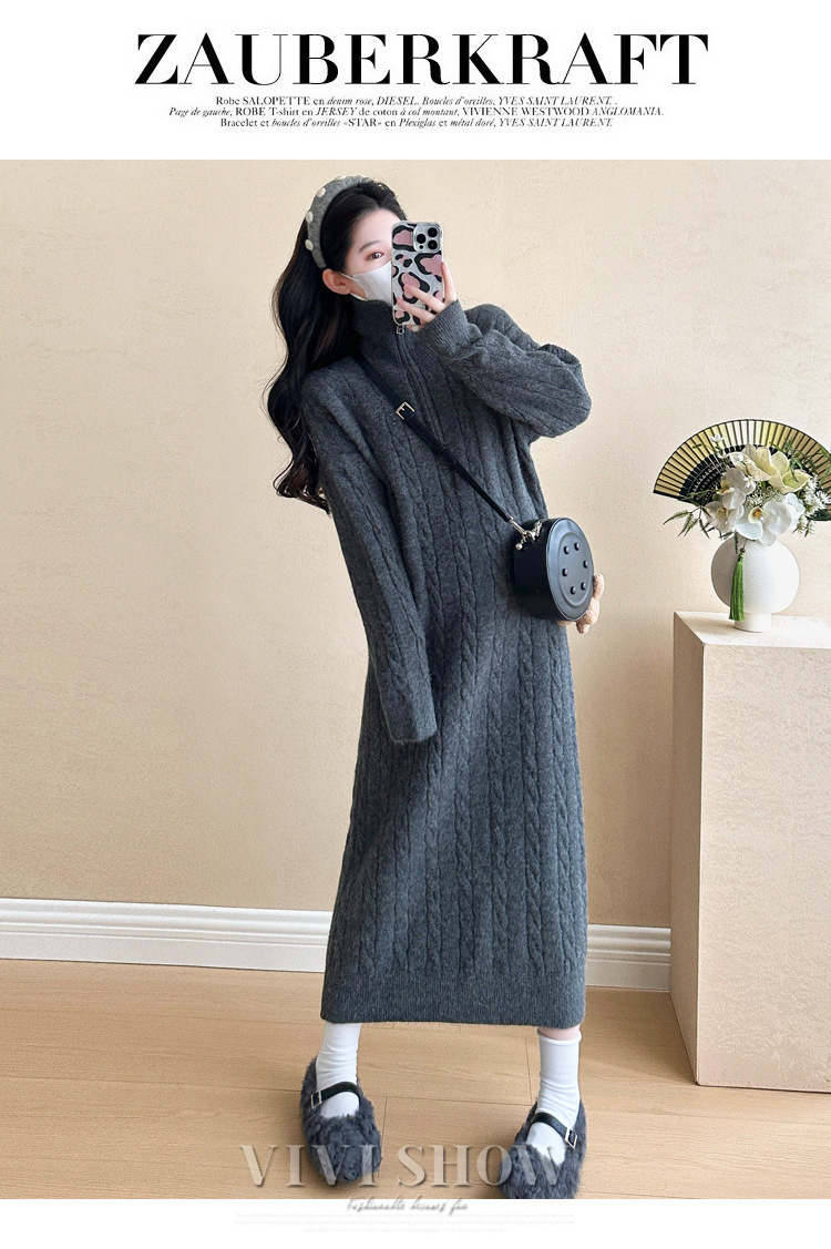 マタニティ ニットワンピース レディース ニットワンピ 妊婦 長袖