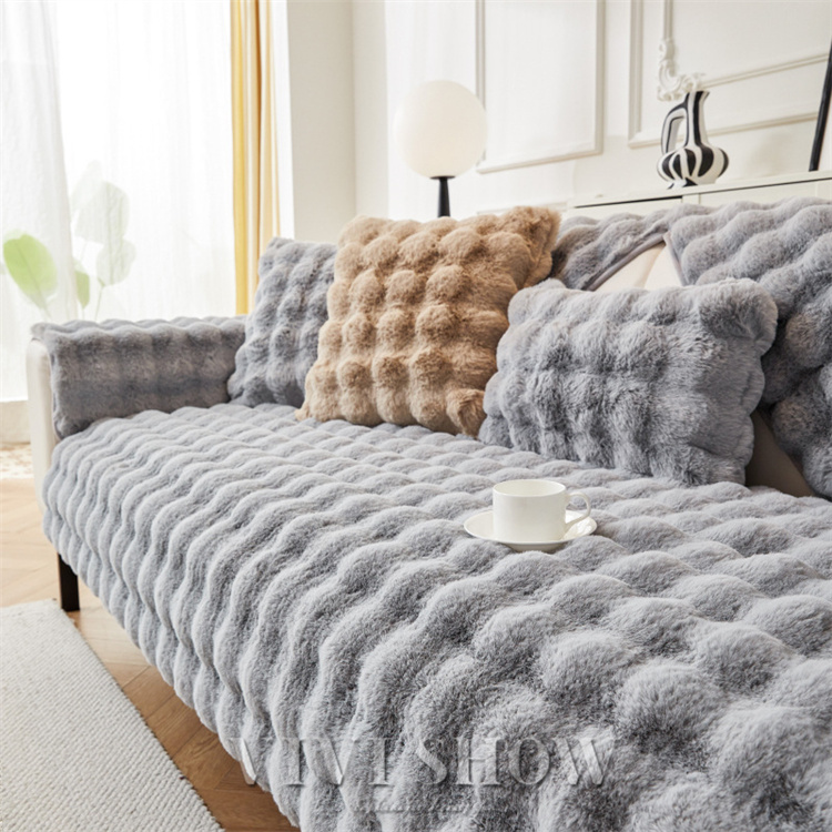 ソファーカバー かけるだけ ふわふわ 暖かい マルチカバー もこもこ