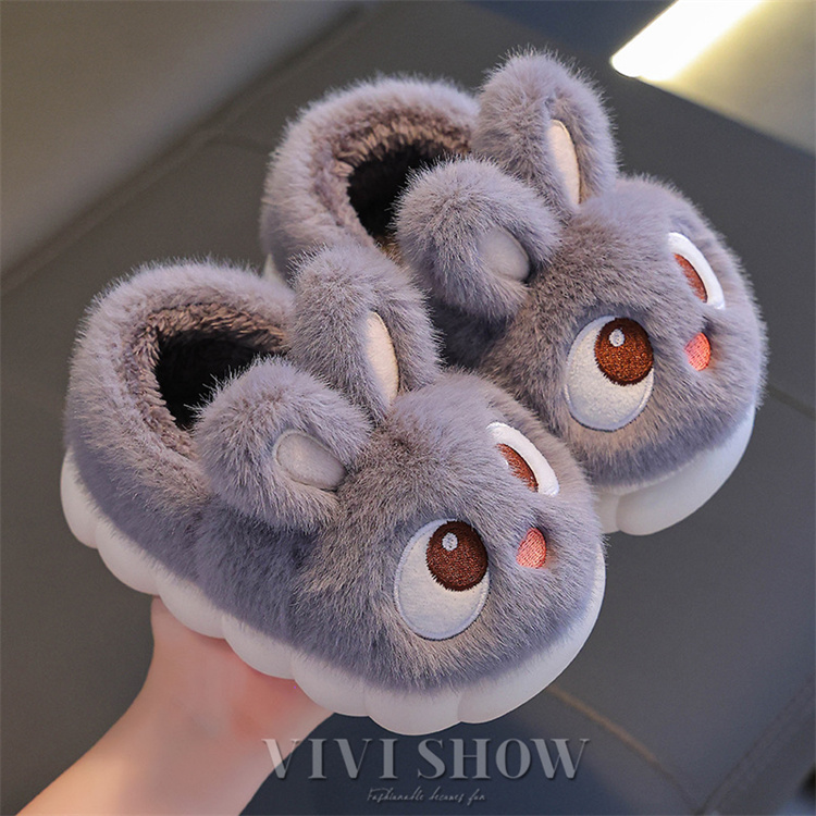 スリッパ 子供 キッズ うさぎ 滑り止め ふわふわ ルームシューズ