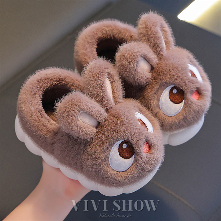 スリッパ 子供 キッズ うさぎ 滑り止め ふわふわ ルームシューズ