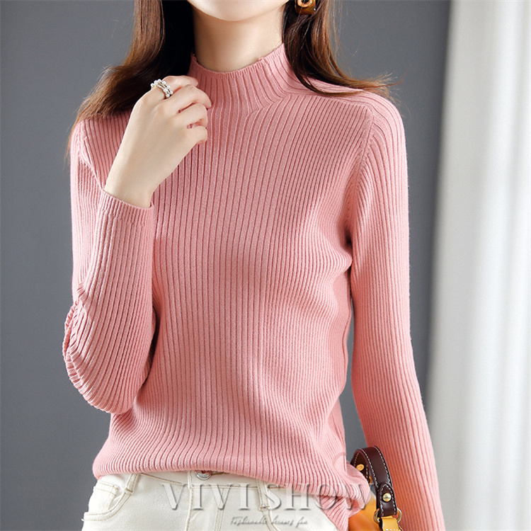 Rene ルネ　リブ編みピンクハイネックニット　未使用 MICALLE MICALLE(ミカーレミカーレ)ローゲージリブハイネックニット|30