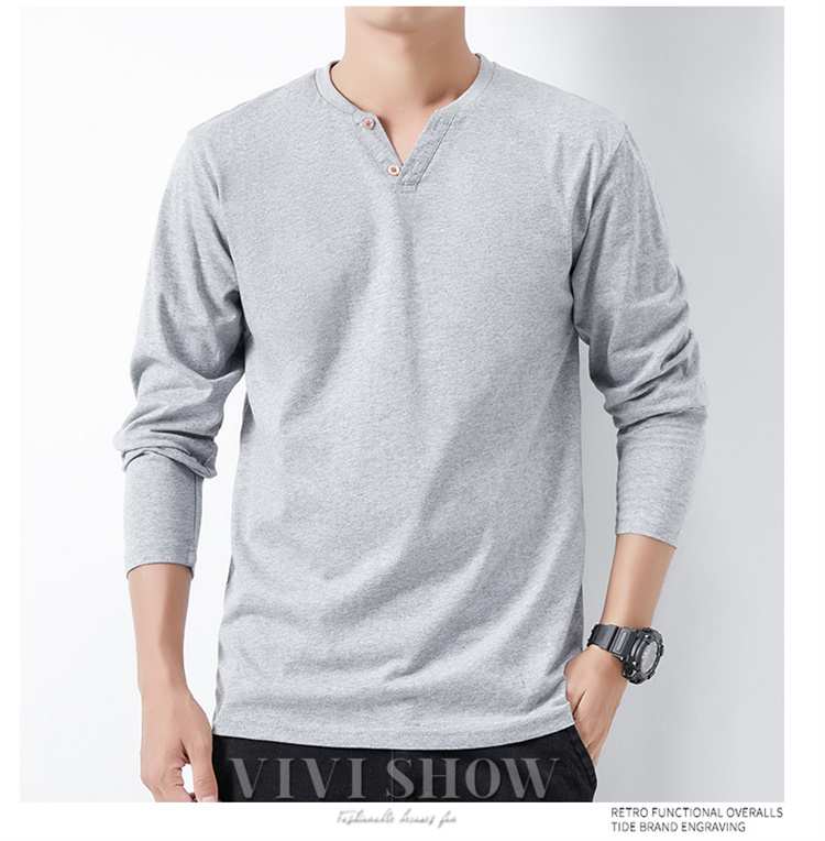 Tシャツ メンズ ロングtシャツ ロンt トップス 長袖 ヘンリーネック