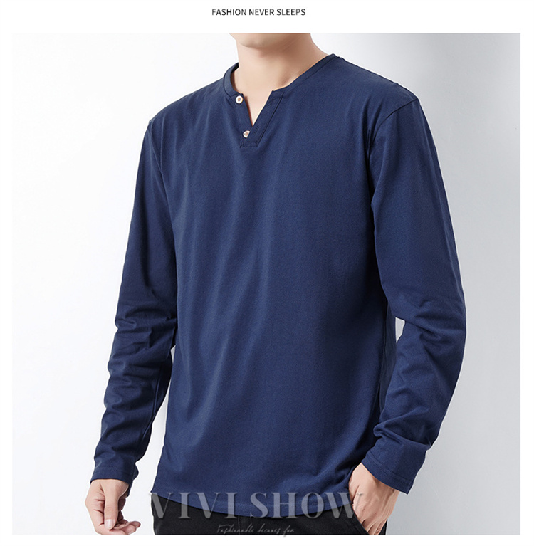 Tシャツ メンズ ロングtシャツ ロンt トップス 長袖 ヘンリーネック