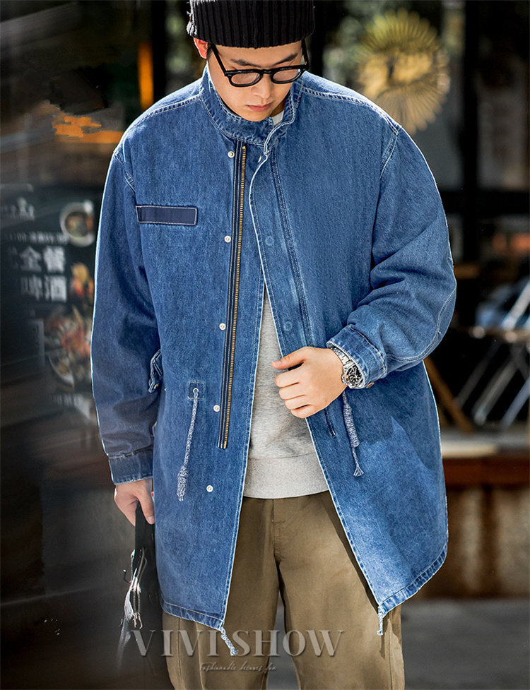 デニムコート メンズ ロングジャケット コート ロング丈 デニム