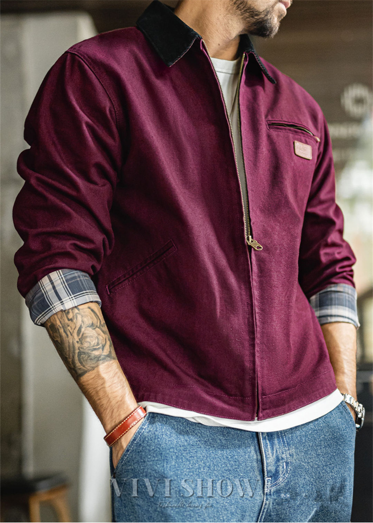 ジャケット デトロイトジャケット メンズ コーデュロイ襟 ワーク