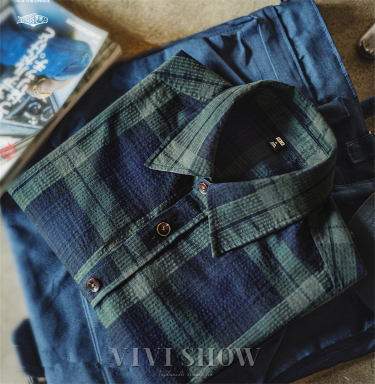 RRL コットンチェックシャツ 長袖 Lサイズ アメカジ チェックシャツ メンズ チェックネルシャツ 長袖シャツ アメカジ 秋冬