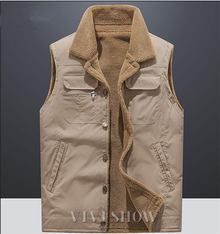 防寒 ベスト メンズ 裏起毛ベスト カジュアル ミリタリーベスト 厚手