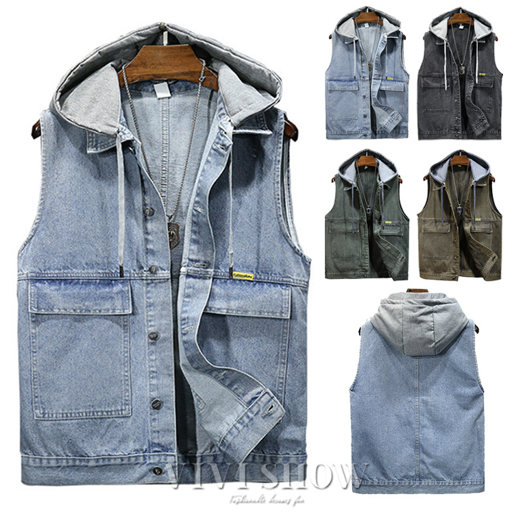 美品 sacai デニムジレ 袖なしジャケット ベスト ジレワンピース sacai - 美品 sacai デニムジレ 袖なしジャケット ベスト ジレ