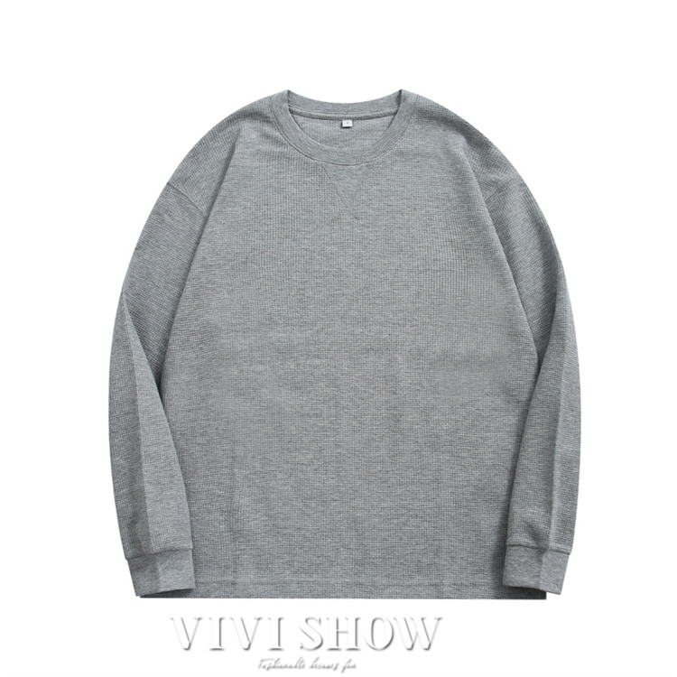 ロンT Tシャツ メンズ トップス カットソー 長袖Tシャツ ワッフル編み