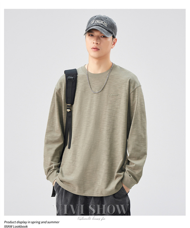長袖tシャツ ロンt ロングtシャツ メンズ コットン ロング tシャツ 綿