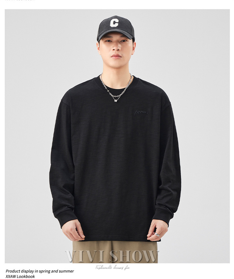 長袖tシャツ ロンt ロングtシャツ メンズ コットン ロング tシャツ 綿
