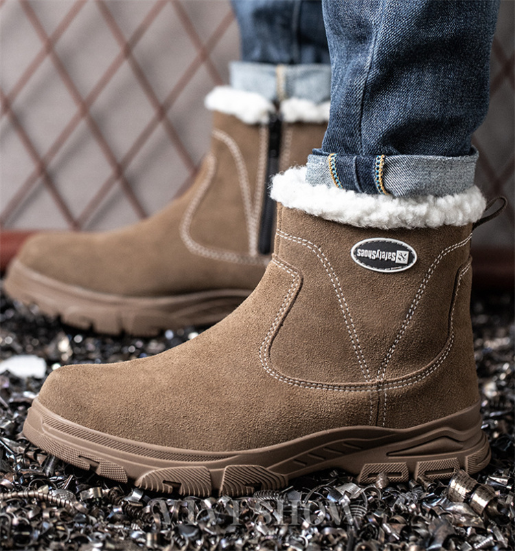 安全靴 ハイカット 作業ブーツ セーフティシューズ 裏起毛 軽量 防水