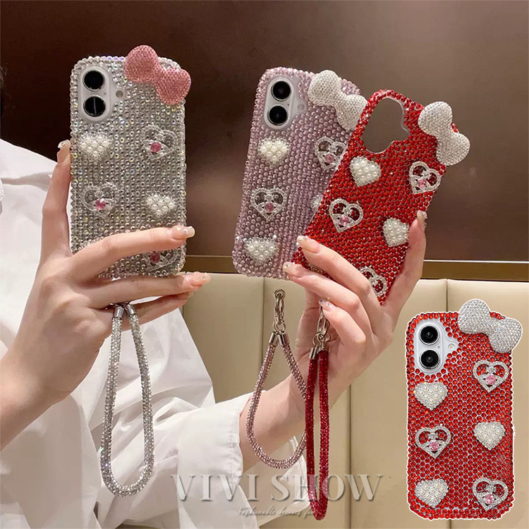 iPhone17 /16 / 15Pro Max ケース 保護ケース ラインストーン キラキラ