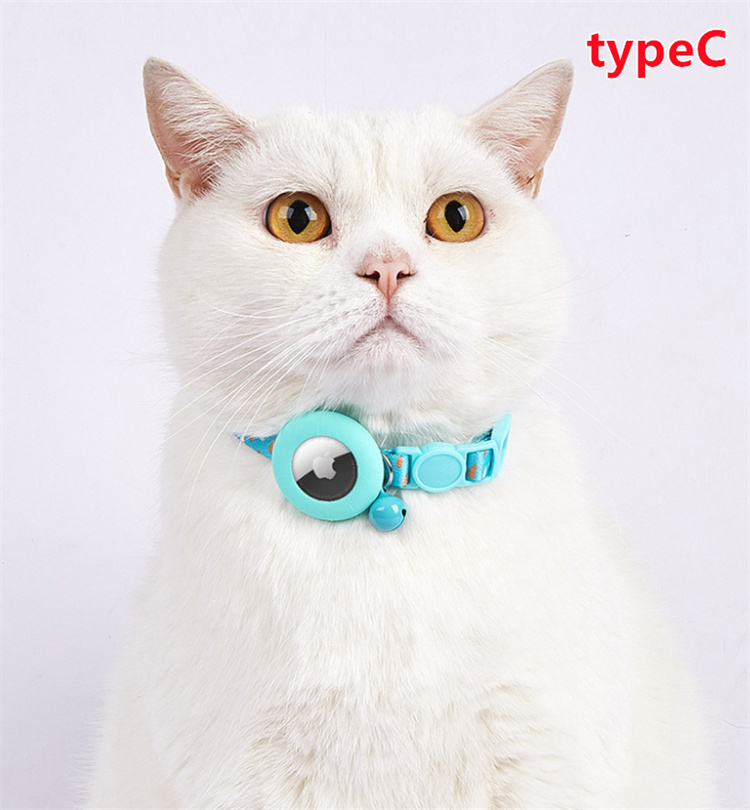 AirTag装着用 ネコ 首輪 全5色 エアタグ GPS 追跡 猫 猫用 猫用首輪 猫
