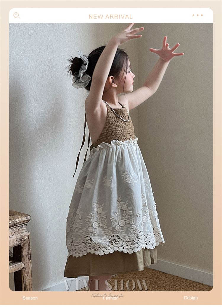 キッズ 子供 ワンピース ビーチ ジレワンピース 夏 キャミワンピース