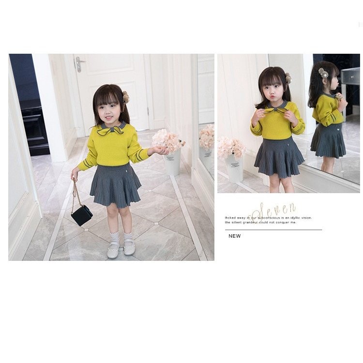 子供服 ニット 2点セット カーディガン+スカート 女の子 子ども服