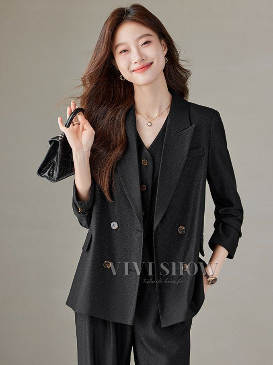 パンツスーツ レディース スーツ 長袖 ジャケット ロングパンツ 2点